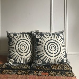 Denim Blue Anthropologie Sun Pillow Cases